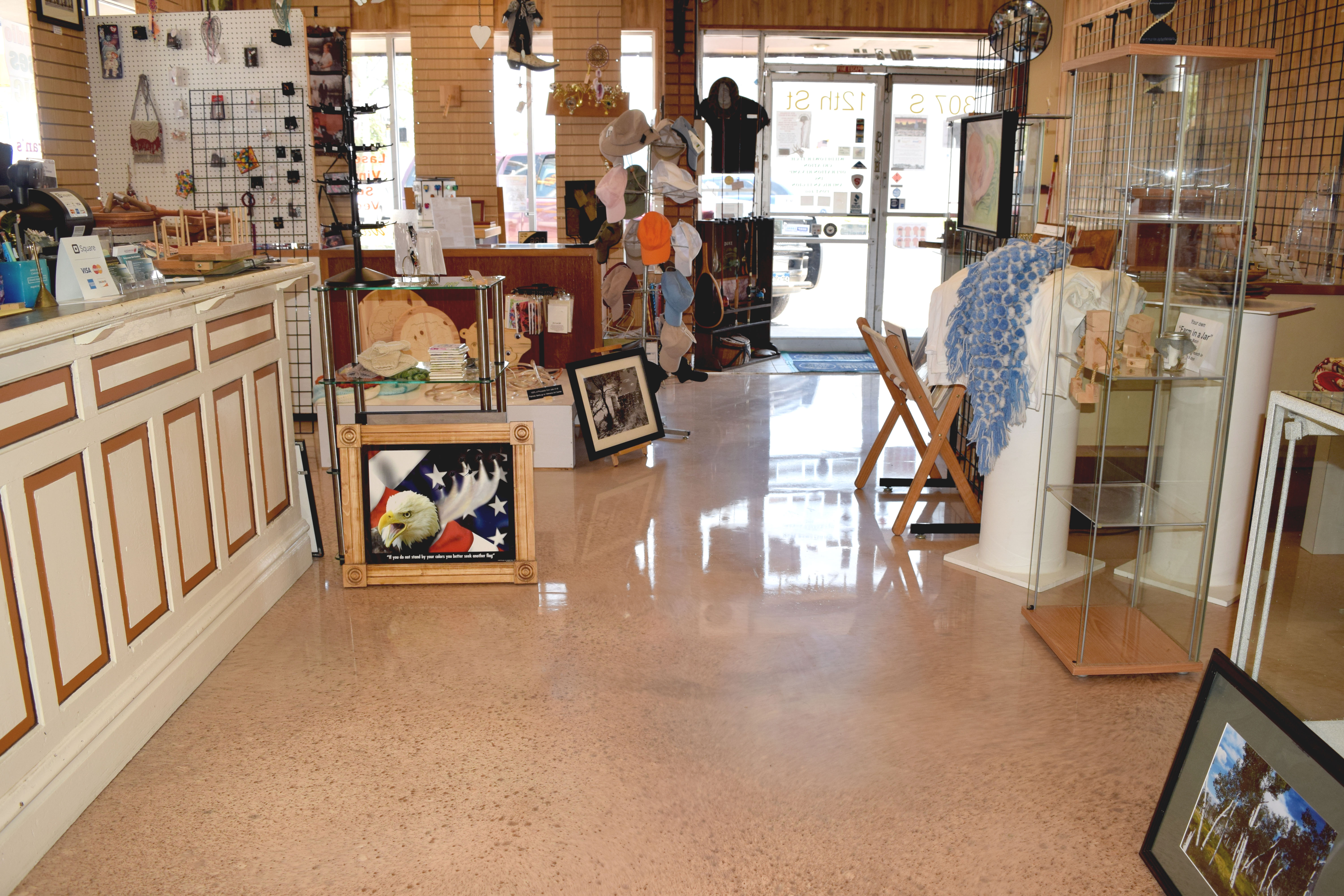 Almond epoxy floor at Veterans Administration Center