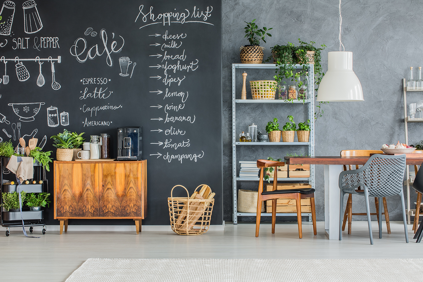 chalk board wall countertop epoxy