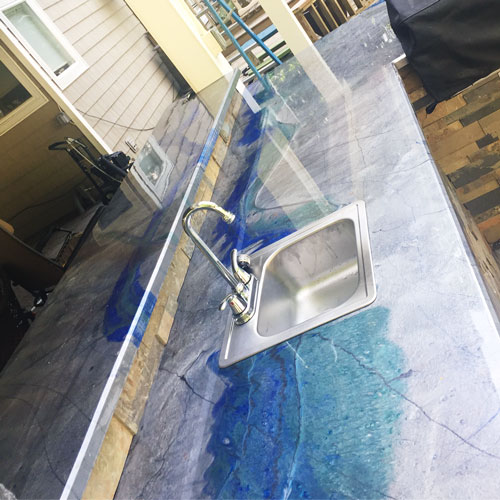 Customer Photo - Epoxy Countertop/Bartop