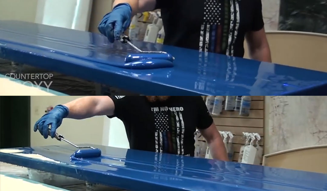 Epoxy coating back and forth motion