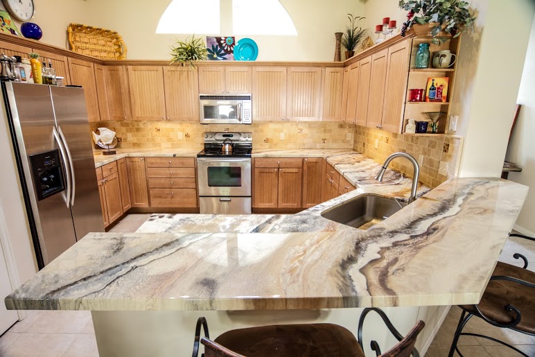 brown marble epoxy countertop